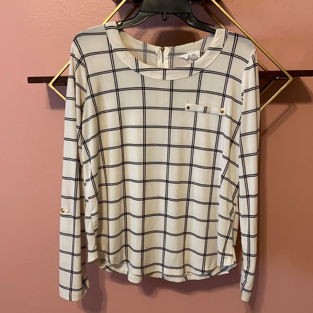 Patterned Business Casual Blouse